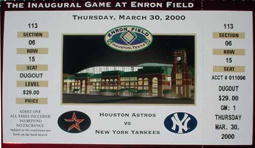 Opening Day at Enron Field photograph