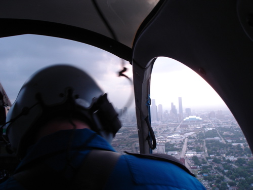 Riding with the Houston Police Helicopter Patrol photograph