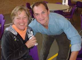Dewey Gadke with his former first-grade teacher