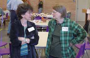 Susan and Lucy at the reunion lunch
