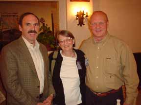 Susan, Bob, and Chip at dinner