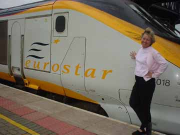 Adrian aboard the Eurostar to Paris