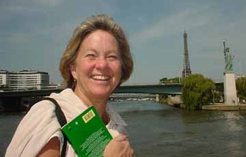 Adrian identifies landmarks along the Seine