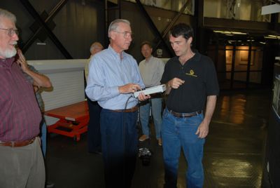 Rex operates the telescope controls