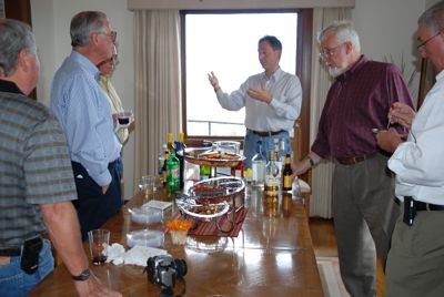 Pre-dinner discussion at Lambert House