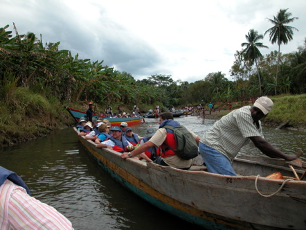 The Mogue River narrowing near the Embara village