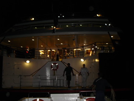 Arriving aboard Le Levant