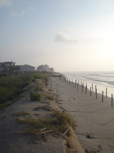Beach view looking east from Campeche after Hurricane Rita