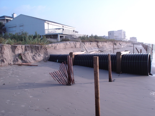 Buccaneer Boulevard drainage tube after Hurricane Rita