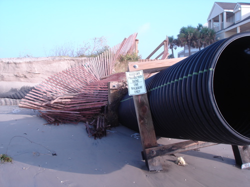 Damage to the crossover and drainage tube on Long Tom