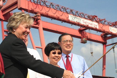 Christening the Sea Cheyenne photograph