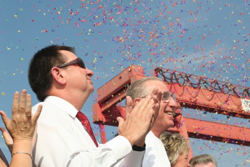 Christening the Sea Cheyenne photograph