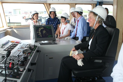 Christening the Sea Cheyenne photograph