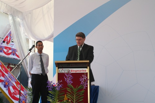 Christening the Sea Cheyenne photograph