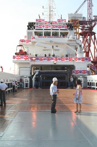 Christening the Sea Cheyenne photograph