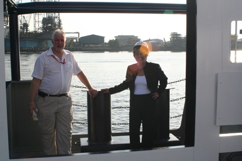 Christening the Sea Cheyenne photograph