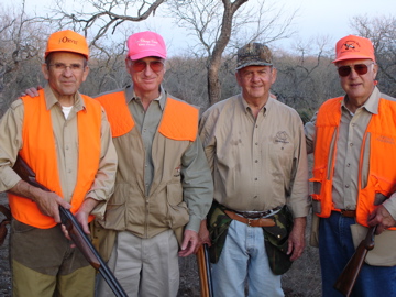 Group portrait of the Sheffield ranch quail hunters