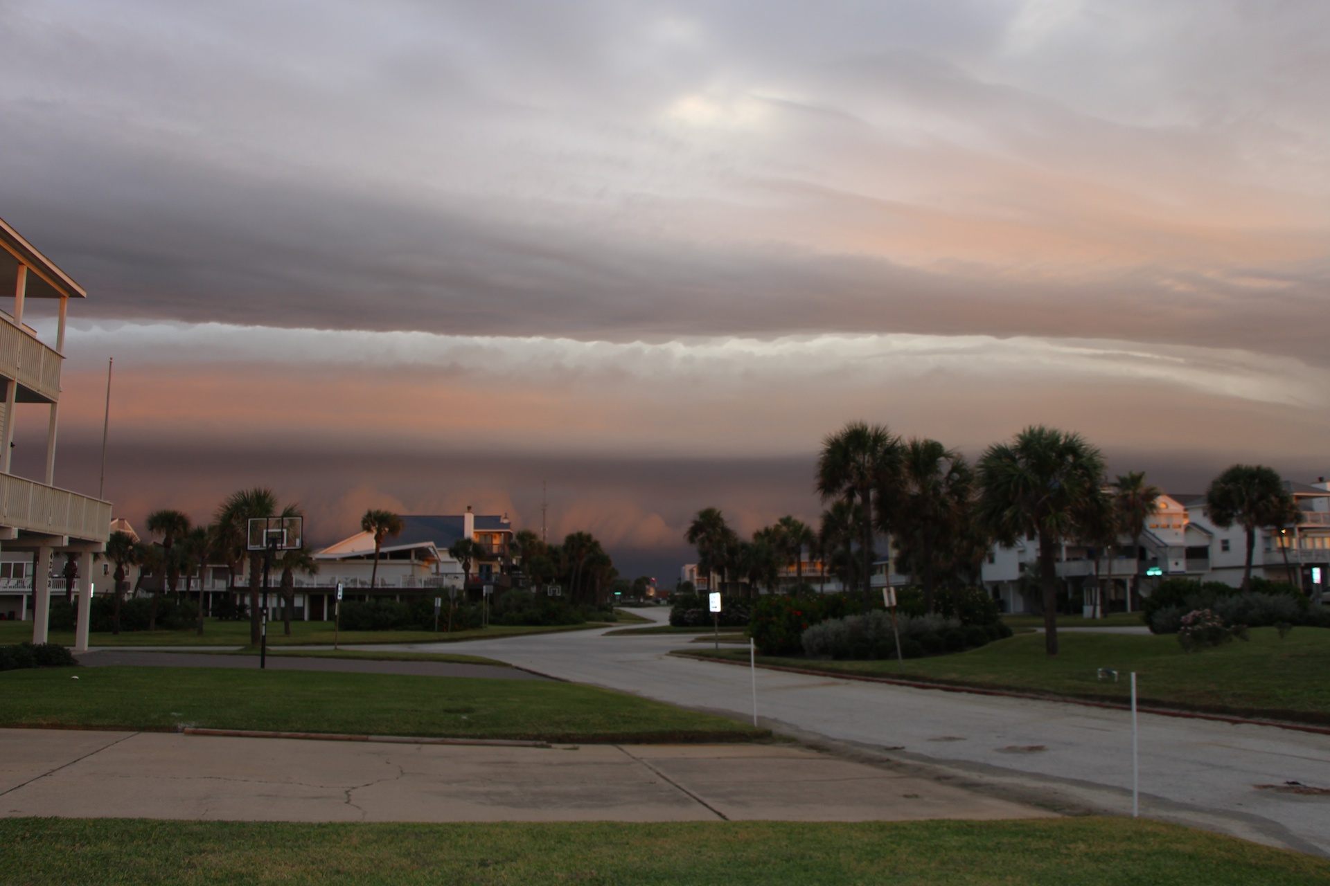 Storm front over Pirates Beach, October 27, 2013