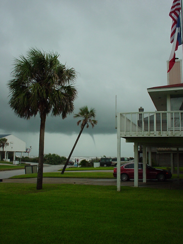 Waterspout offshore from Pirates Beach, photograph 5 of 11