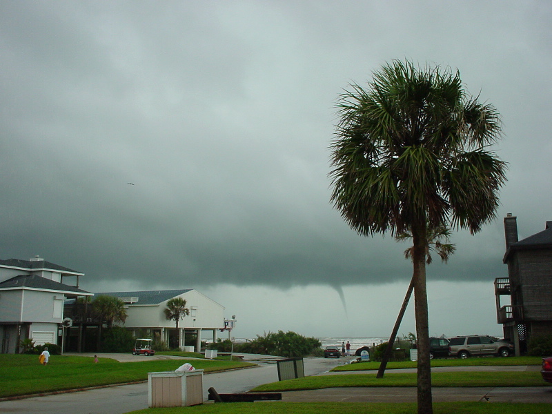 Waterspout offshore from Pirates Beach, photograph 6 of 11