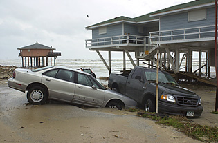 Storm scene east of Pirates Beach