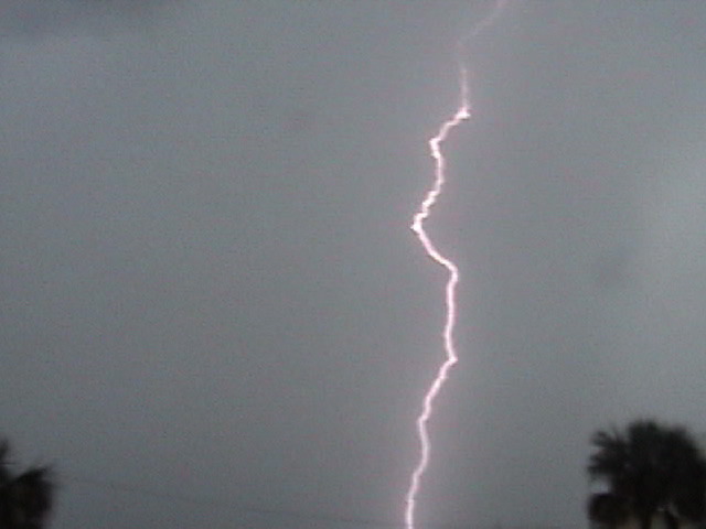 Lightning over the Gulf near Pirates Beach, photograph 1 of 12