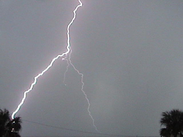 Lightning over the Gulf near Pirates Beach, photograph 11 of 12