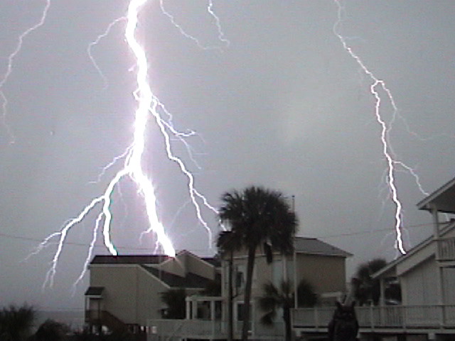 Lightning over the Gulf near Pirates Beach, photograph 12 of 12