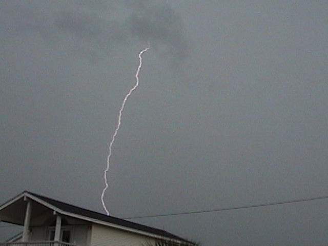 Lightning over the Gulf near Pirates Beach, photograph 2 of 12
