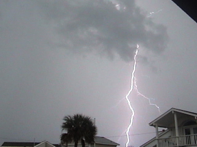Lightning over the Gulf near Pirates Beach, photograph 4 of 12