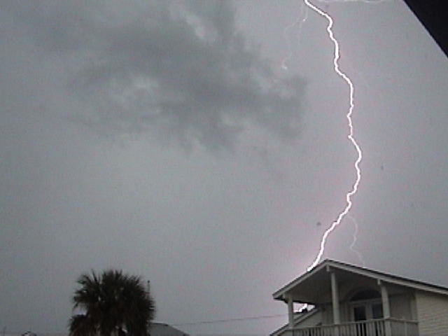 Lightning over the Gulf near Pirates Beach, photograph 6 of 12