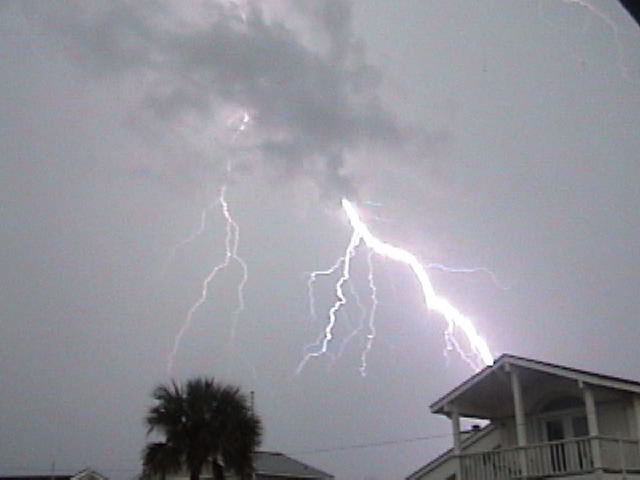 Lightning over the Gulf near Pirates Beach, photograph 8 of 12