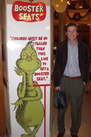 Rusty Ross on Broadway as Young Max in "The Grinch Who Stole Christmas" photograph