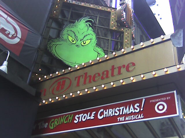 Rusty Ross on Broadway as Young Max in "The Grinch Who Stole Christmas" photograph